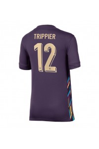 Engeland Kieran Trippier #12 Voetbaltruitje Uit tenue Dames EK 2024 Korte Mouw